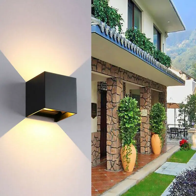 

7W 12W Waterproof AC85-265V Surface Mounted LED Wall Light Modern Nordic Luminaire Indoor Wall Lamps Living Room Porch Outdoor