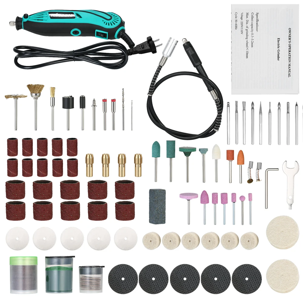 

New Electric Grinder Set 6-Speed Variable Speed Electric Drill Grinding for Polishing Drilling Engraving with 139pcs Accessories