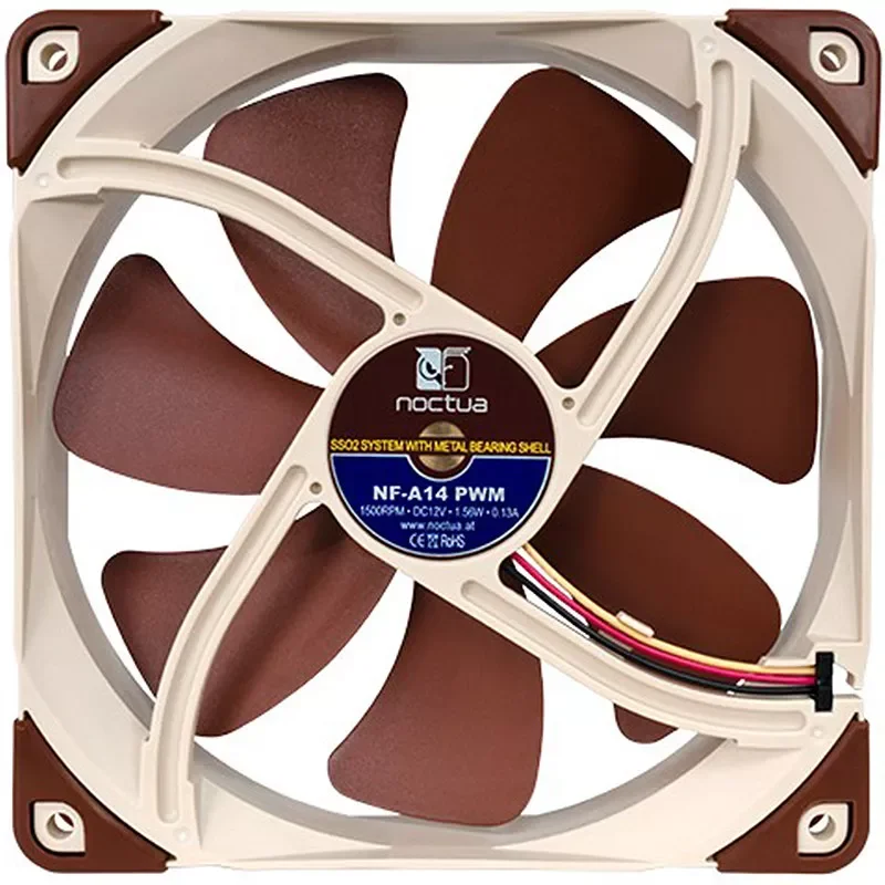 Noctua NF-A14 pwm 140ミリメートルコンピュータケースcpu冷却ファンサイレント14センチメートル3ピン/4pin pwm  cpuクーラー水冷ラジエーターファン