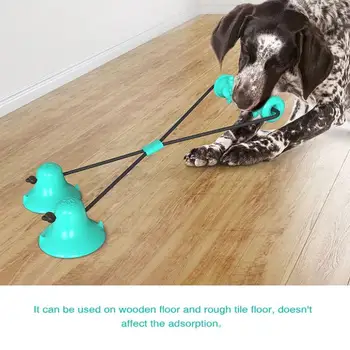 

2020 Pet Supplies Double Suction Cup Drawstring Dog Clear Teeth Toy Grinding Rod Fixed Tension Rope Training Toys Bite Toys