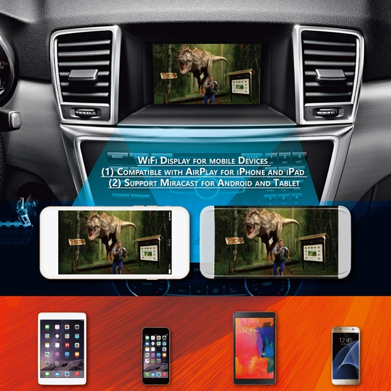 Car GPS Navigation Wireless WiFi Display Dongle