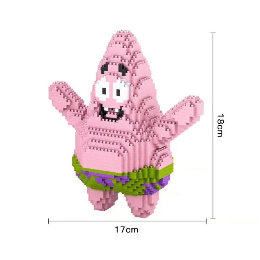 

hot LegoINGlys creators classic america cartoon SpongeBobs Patrick Star model mini micro diamond building blocks nano brick toys