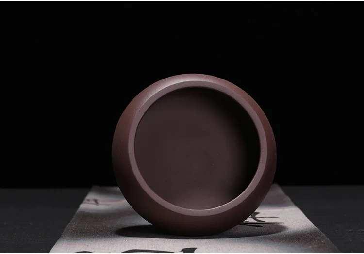 Clay Water Tea Basin Potted Plant Tea Set Large Size Tea Ceremony Accessories Wholesale Kung Fu Tea Sets Yixing Raw Ore Purple C