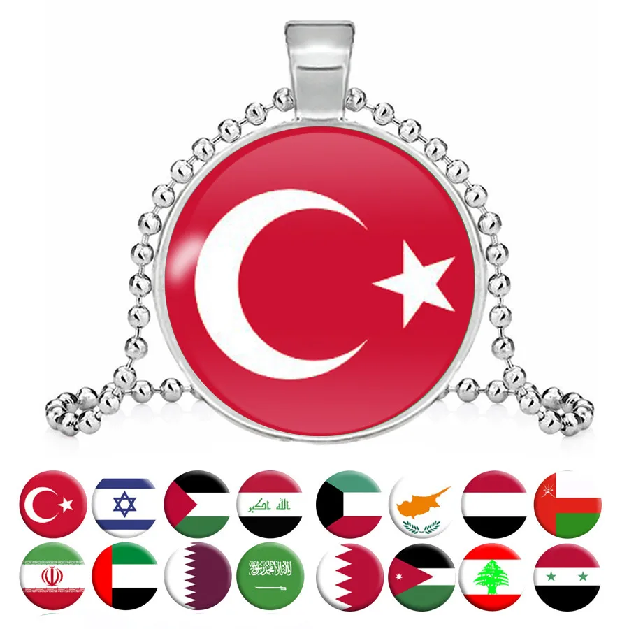 Ожерелье с национальным флагом Турция Израиль Саудовская Аравия Вьетнам Катар
