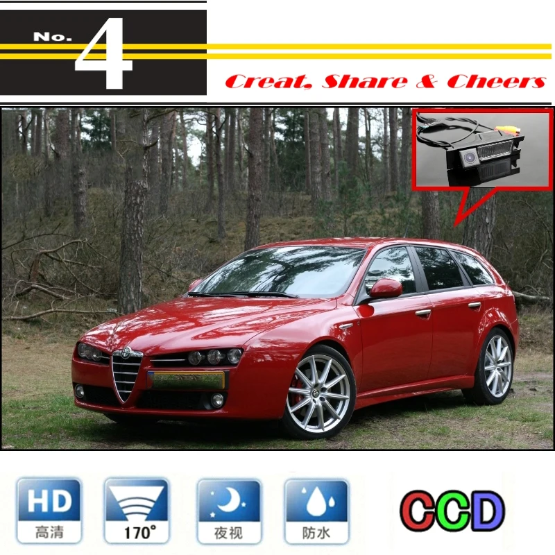 For Alfa Romeo AR 159 AR159 Car Camera High Quality Rear View Back Up Waterproof Camera For PAL : NTSC Use | CCD + RCA Connector1