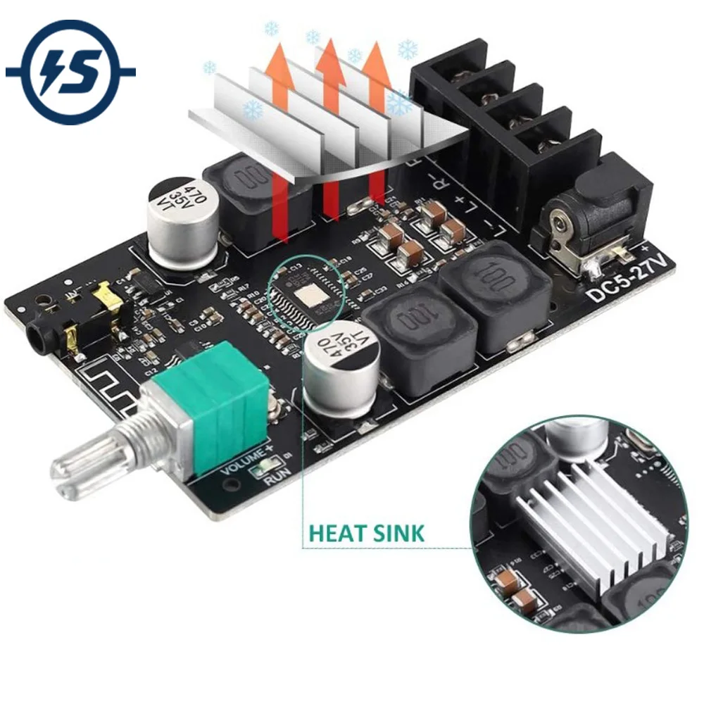 Hi Fi Bluetooth аудио стерео цифровой усилитель модуль BLE 5 0 TPA3116 AUX 50 Вт * 2 звука для