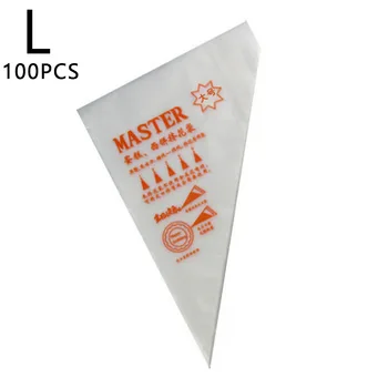 

100pcs One-off Cream Pastry Cake Icing Piping Decorating Bags Tools 3 Sizes Strong And Flexible These Clear Bags