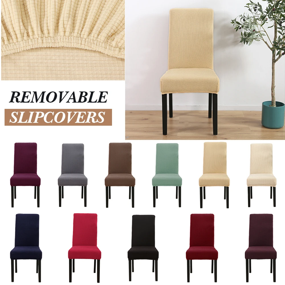New Thick Model Design Padded Chair Cover European And American Chair All Inclusive Solid Color Chair Cover Spandex Slipcovers Chair Cover Aliexpress