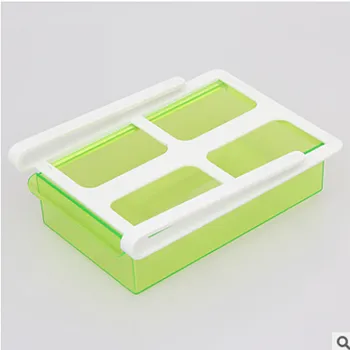 

2020 Slide Kitchen Fridge Freezer Space Saver Organizer Storage Box Rack Shelf Holder Refrigerator Storage Rack High Quality#25