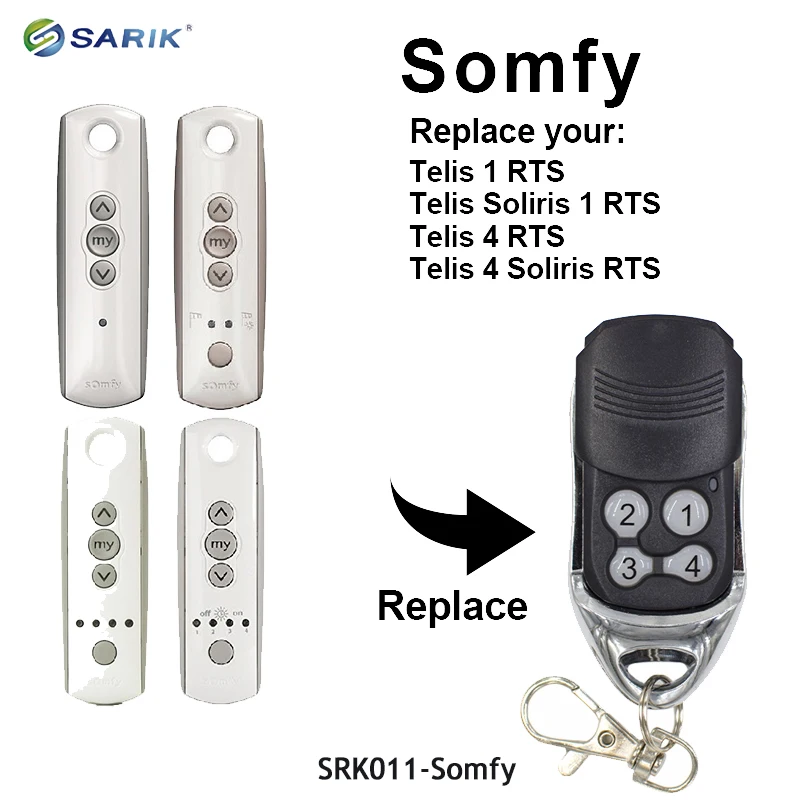 SOMFY Keytis 2 RTS новый совместимый плавающий код дубликатор дистанционного управления 434,42 МГц многочастотный пульт дистанционного управления