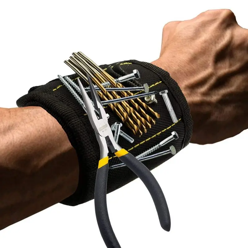 

Promotion! Magnetic Wristband with Strong Magnets DIY Men Gifts for Screws Nails Bolts Drill Bits Fasteners Scissors and Other H