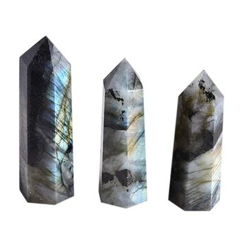 

3pcs Crystal Column Healing Wand Home Decoration Crystal Point Mineral Ornament Healing Wand Diy Gift Craft