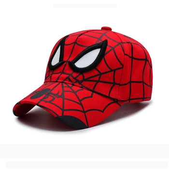 

2020 Newest Movie Spiderman Children Embroidery Cotton Baseball Cap Kids Boy Girl Hip Hop Hat Spiderman Cosplay Hats