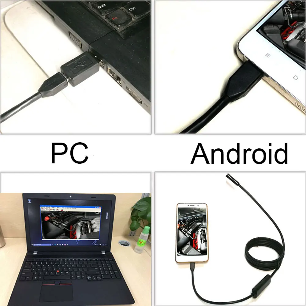 Змеиная камера, автомобильный эндоскоп, автомобильный Бороскоп, IP67, водонепроницаемый, HD осмотр, 1,3 миллионов, для телефона Android XP/W7/W8/VISTA PC