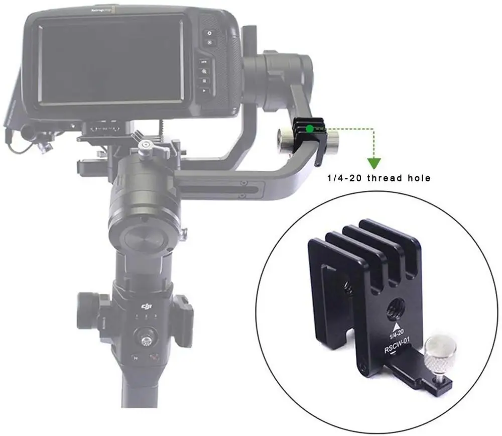 Дизайн Lanparte противовес с резьбой 1/4 совместим с DJI Ronin-S Gimbal