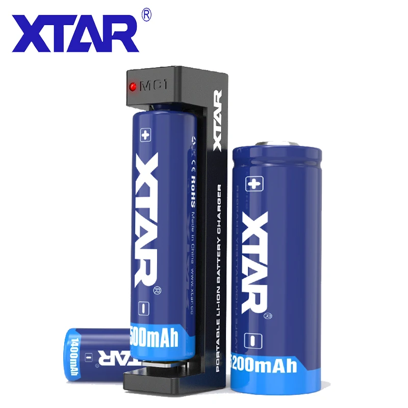 

XTAR MC1 USB Charger Micro-USB Powered 3.6V 3.7V Li-ion IMR ICR INR 10400-26650 Battery Cheaper Best Single Battery Charger