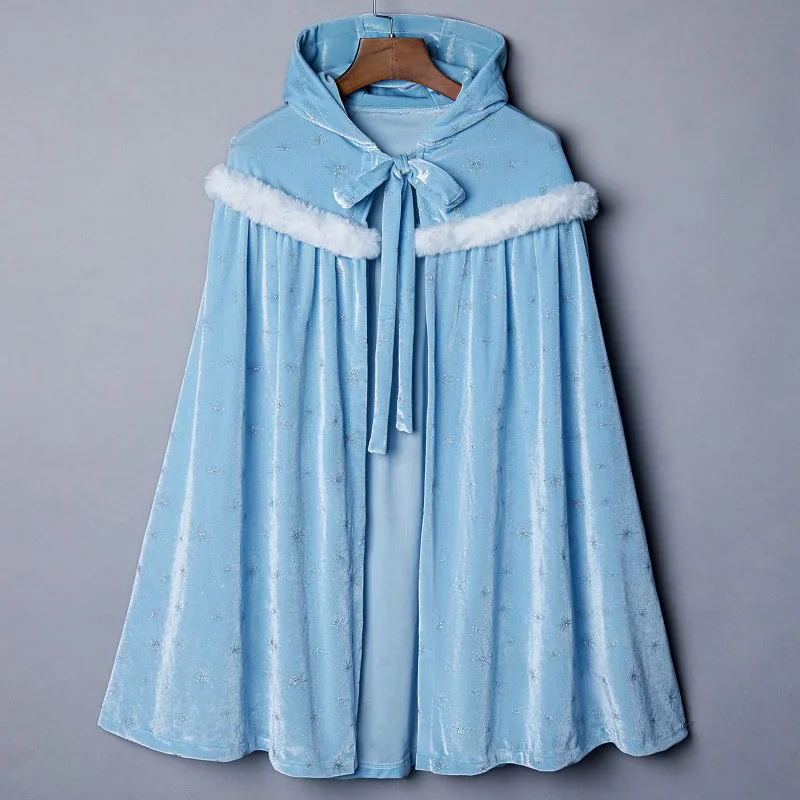Capa con capucha de Frozen para niñas, capa de Elsa para fiesta de  princesa, Halloween, Navidad, invierno, con cuello de piel, disfraces de  Anime para Cosplay - AliExpress Novedad y uso especial
