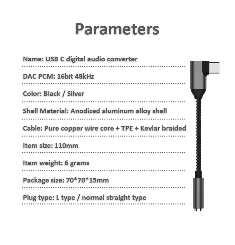 USB C до 3,5 мм аудио адаптер с декодером ЦАП PCM 16 бит/48 кГц для Google Pixel SAMSUNG Note10 Note 10+ Android Mobile iPad Pro