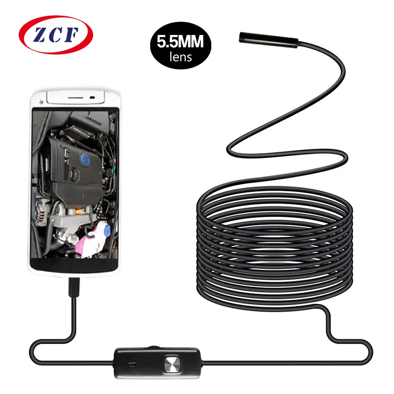 

Handheld 5.5mm Lens 6LED Android PC USB Endoscope with 1m/1.5m/2m/3.5m/5m/ Length Cable Snake Tube Pipe Inspection Borescope