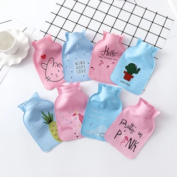 

1Pcs Portable Cute Cartoon PVC Hot Water Bottle Hands Warming Screw Stopper Water-filling Outside Mini Pocket Hand Warmer