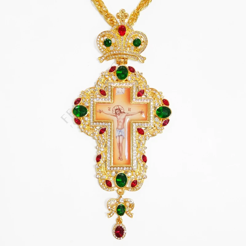 Preise Neue Silber Schultergürtel Kreuz russische griechenland kruzifix religiöse icon Byzantinischen Kunst und Orthodoxe Tradition heiligen kreuz priester
