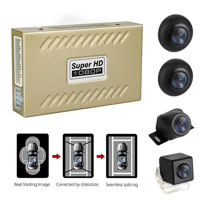  360 Degree HD Parking Assist System Panoramic Rear View Camera Car Camera All-Round Waterproof Reve