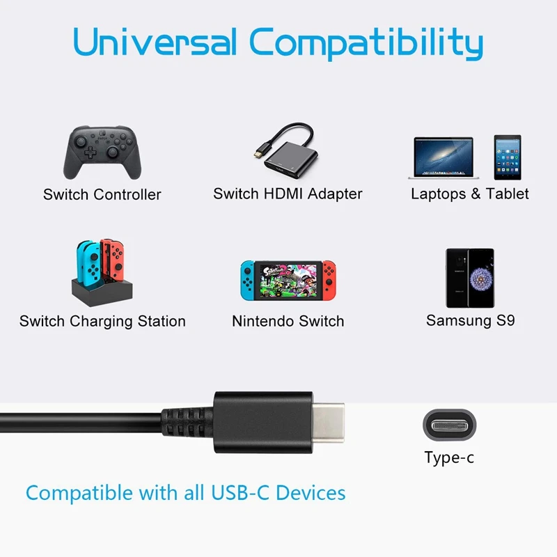 3 в 1 настенное зарядное устройство адаптер для nintendo Switch/Switch Lite с 2 USB C портом для NS Switch Pro контроллер samsung Xiaomi EU Plu
