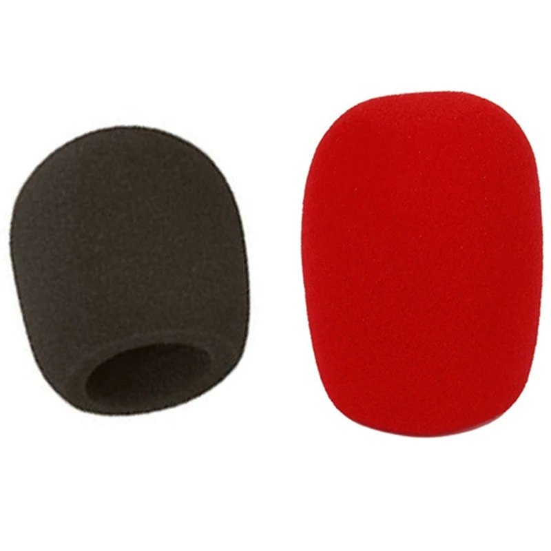 5x Microphone Ball Sponge Foam Cover (Black) & 5Pcs Studio Microphone