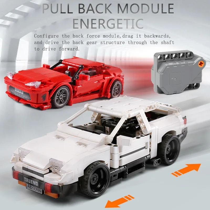 Форма King творческая техника автомобиль MOC Initial D AE86 мультяшный строительные блоки