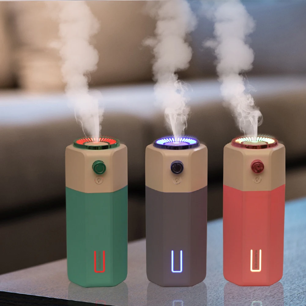 

300ML Air Humidifier USB Mist Maker Fogger with LED lamp Ultrasonic Cool Water Diffuser Adjustable spray Portable Humidificador