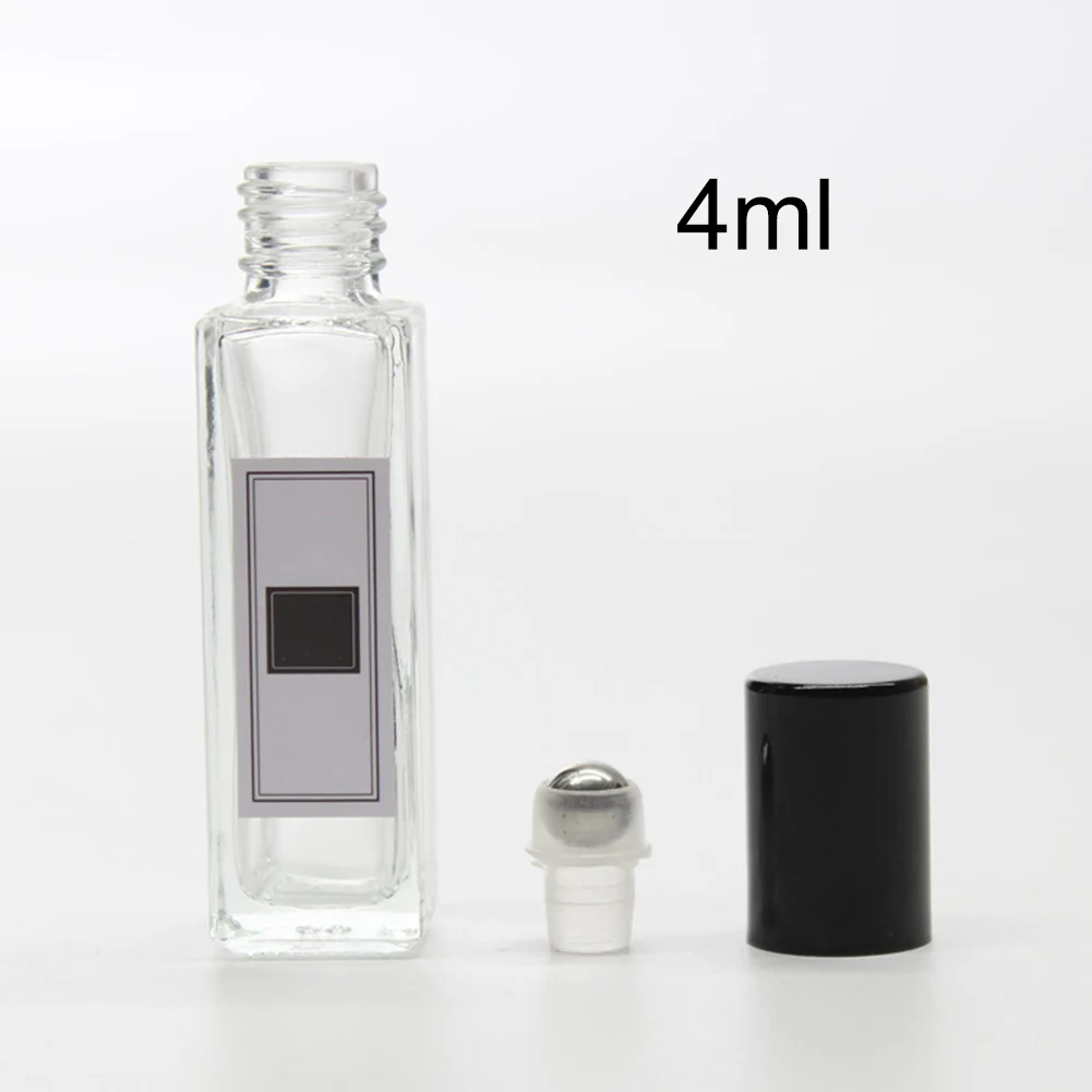 

Mini Glass Perfume Bottles Empty Cosmetic Essential Oil Container Portable Travel Essential Oil Bottles with Steel Ball Roller