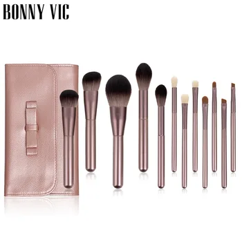 

12-Piece Make-up Brush Small Grape Makeup Brush Professional Combo Champagne Gold hua zhuang shua bao