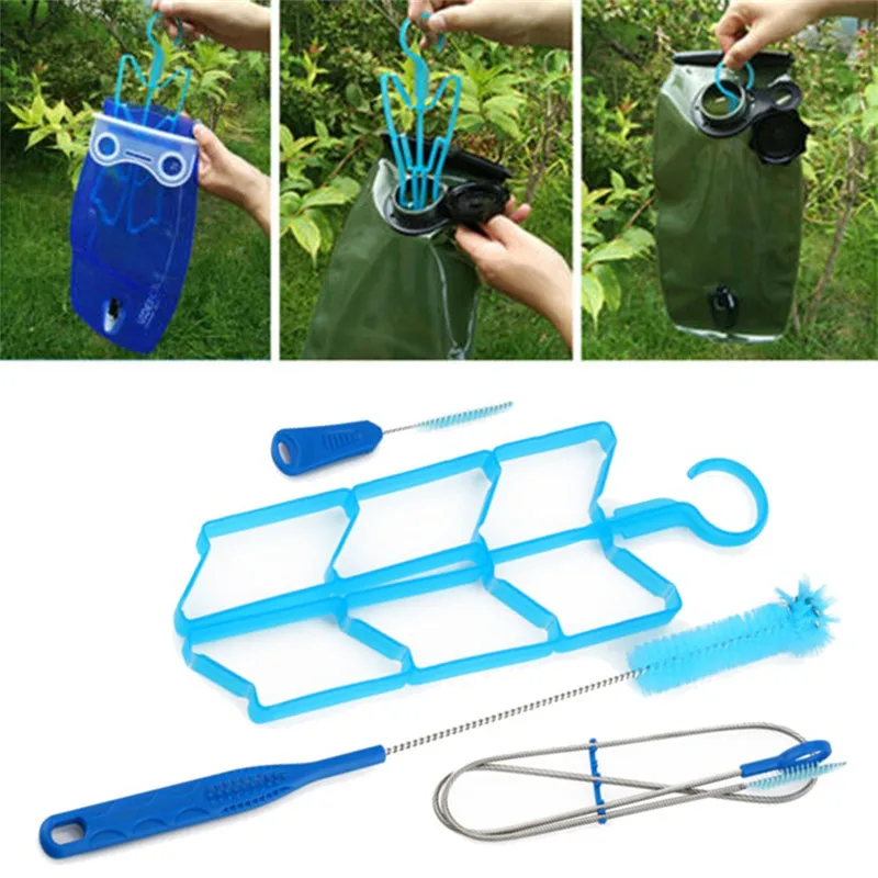 Water Bladder Cleaning Kit Hydration Pack Water Bladder Bag Cleaning Kit Brush Drying Rack Set