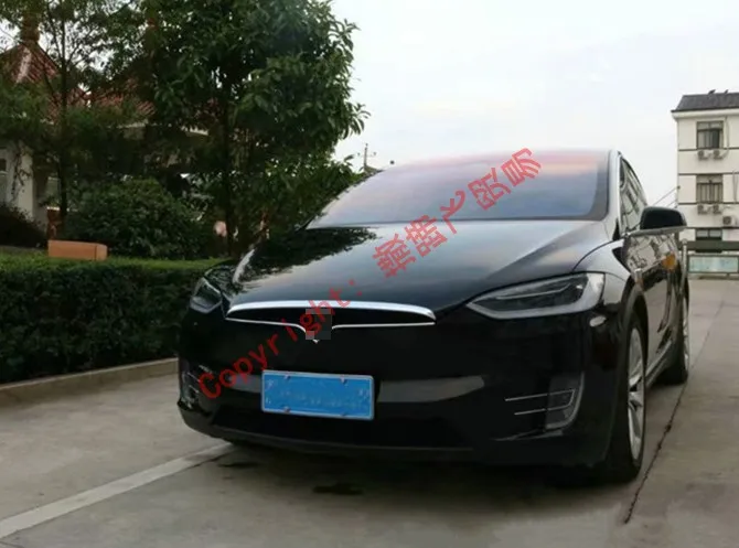 ABS Хром передний капот решетка решетки вокруг отделка молдинг для Tesla модель X