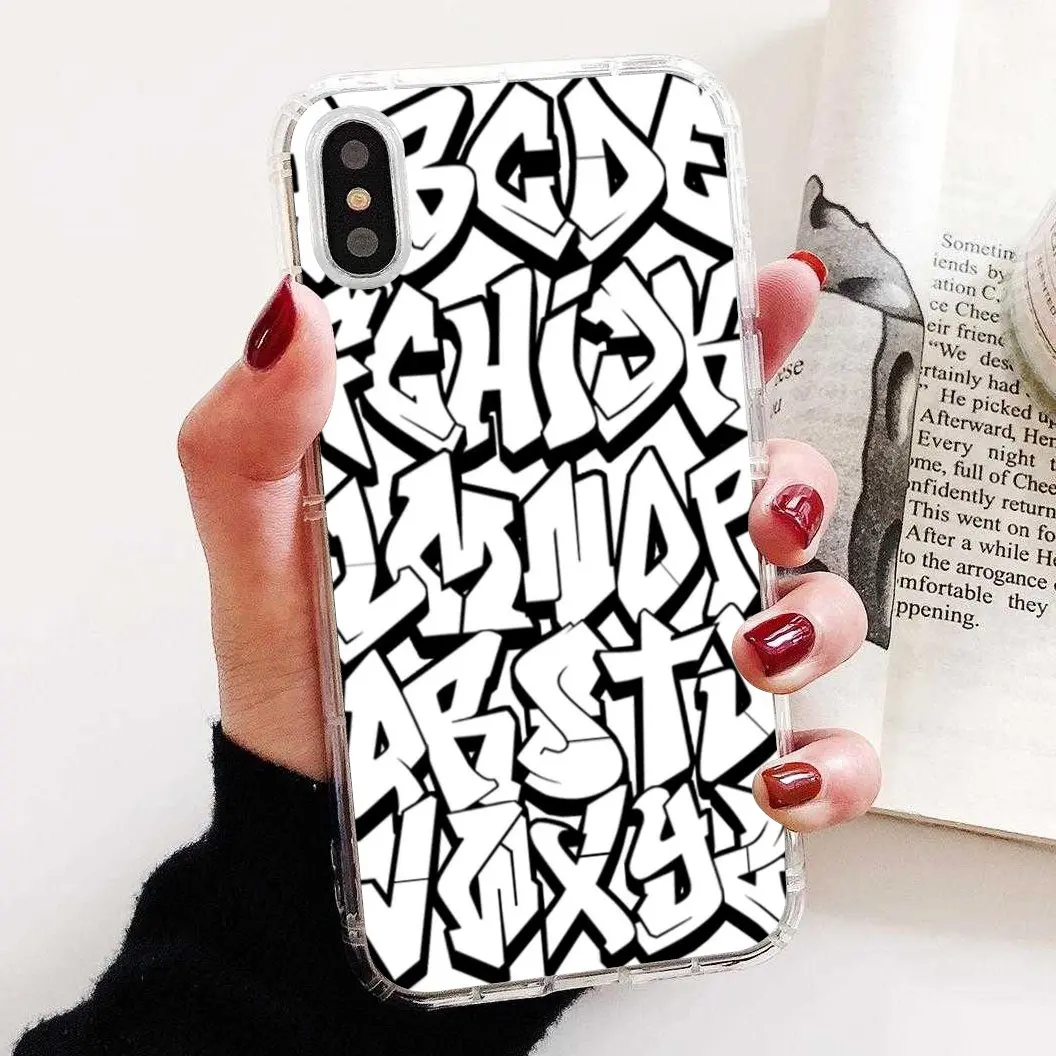 fashion Graffiti alphabet Custom Silicone Phone Case For BQ Aquaris C U2 U V X2 X Lite Pro Plus E4.5 M4.5 X5 E5 4G M 2017 | Мобильные