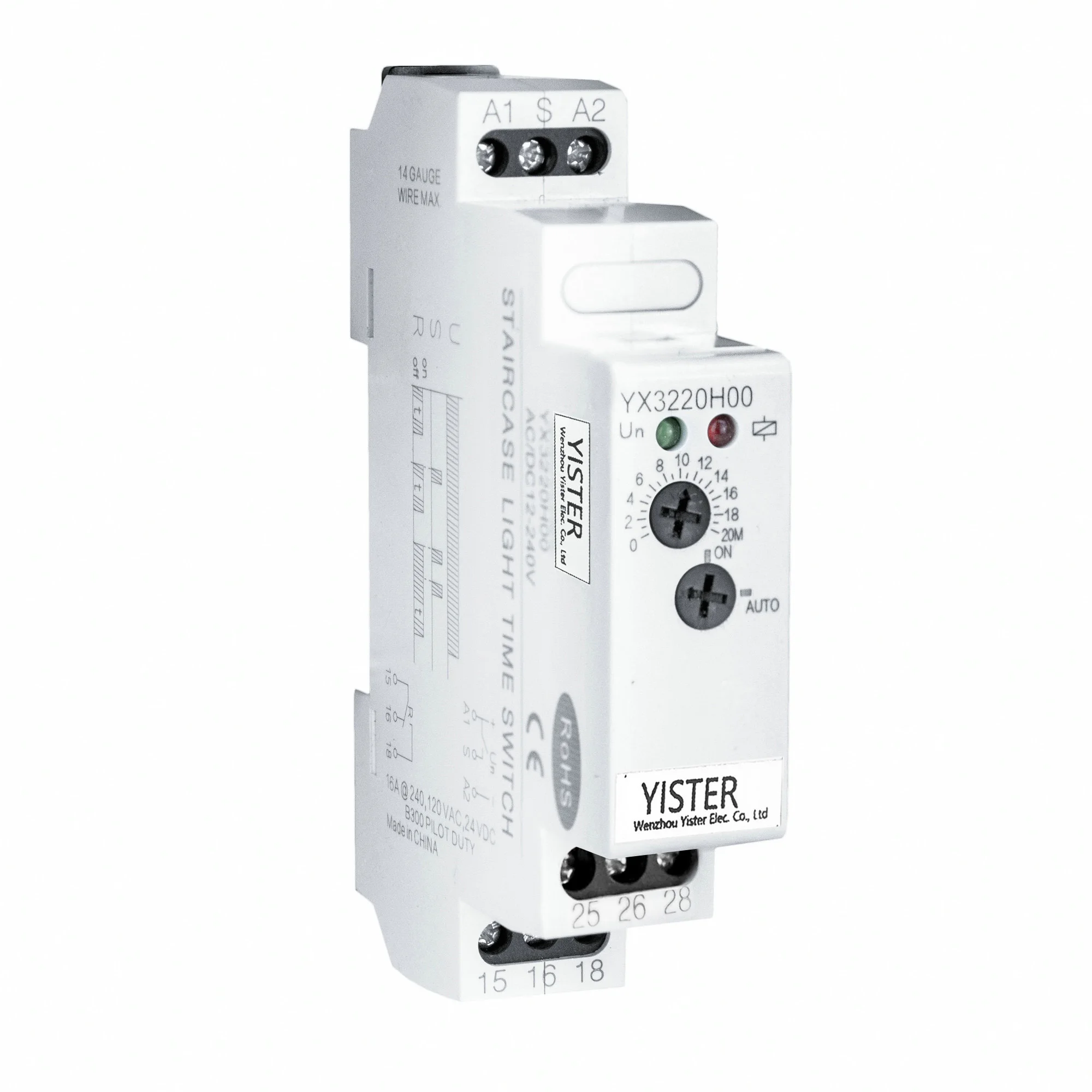 YX3220 Ajustable Staircase Lighting Timer Switch Light Corridor Relay