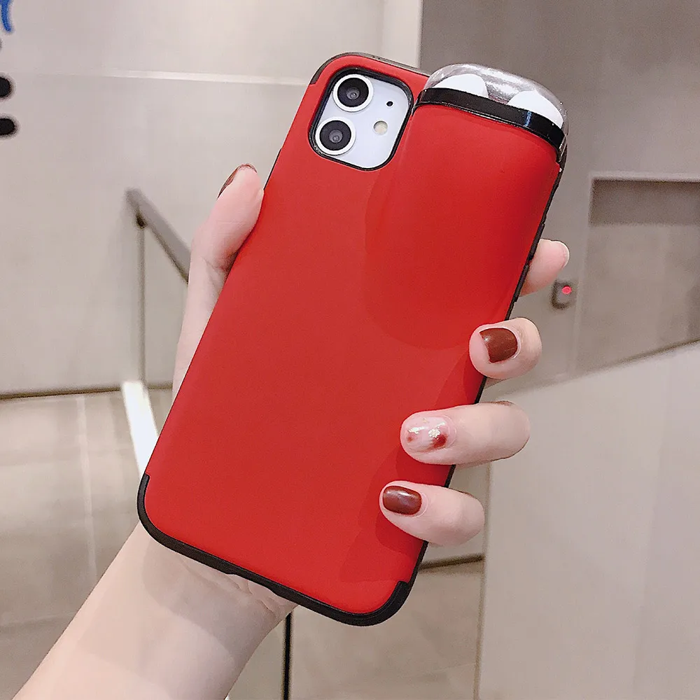 KISSCASE Wireless Bluetooth Earphone Box Phone Case For iPhone 11 Pro Max TPU+PC Cases XS MAX X XR 8 7 6 6S Plus Capa |