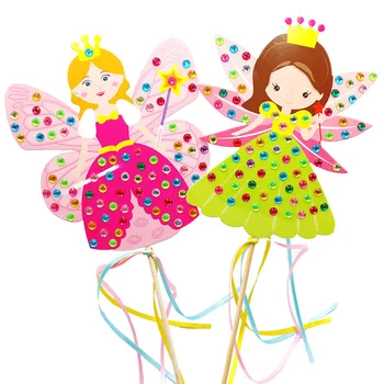 

Puzzle Crafts Kids For Children's Toys Girl Gift Diamond Fairy Stick Craft Princess Stick Kindergarten Lots Arts Crafts Diy Toys