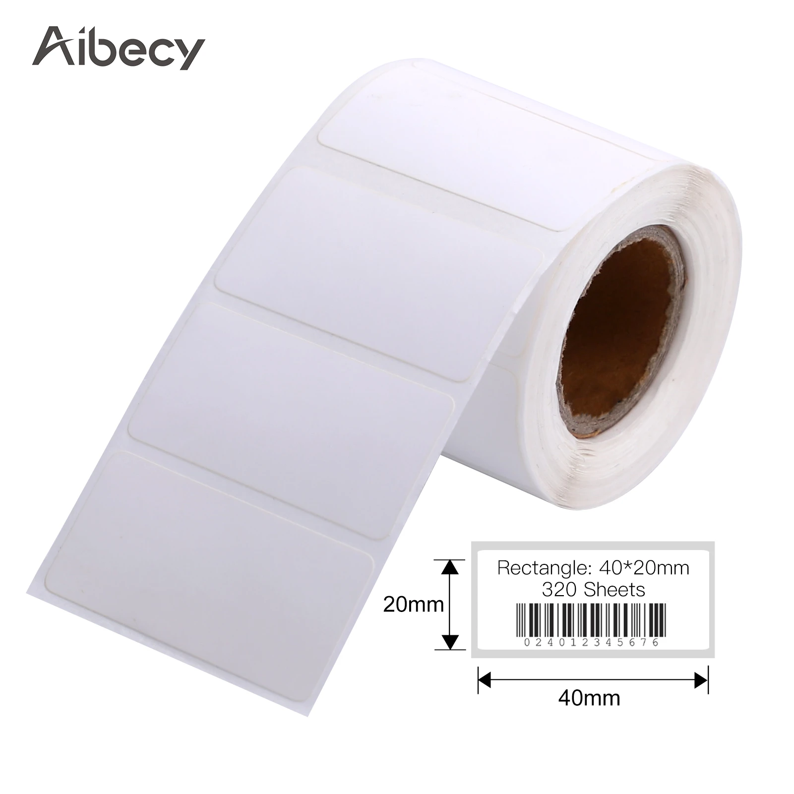 Aibecy rollo de papel autoadhesivo para imprimir, adhesivo térmico, impermeable, a prueba de resistente a roturas, código de barras con nombre de precio|Impresora Papel| - AliExpress