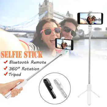 

Mini bluetooth Selfie Stick Foldable Handheld Tripod Monopod Remote Control Live Streaming Holder Stand For iPhone X 8 7 Plus