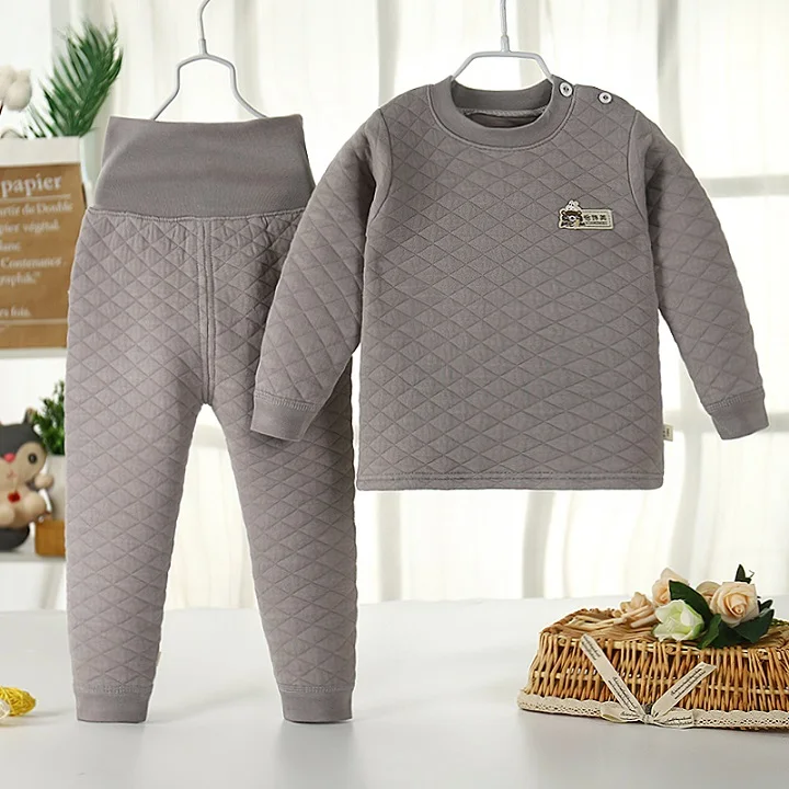 H1318 Детские пижамные комплекты с героями мультфильмов хлопковый костюм для сна для мальчиков теплые детские пижамы для девочек топы с длинными рукавами+ штаны, 2 предмета, одежда для детей - Цвет: H1318