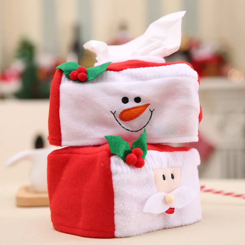 

Christmas Santa Claus Snowman Tissue Box Cover Christmas Decorations for Home Table Natal Noel New Year 2020 Navidad 2019 Gifts