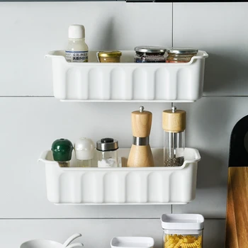 

2pcs Multifunctional Hanging Kitchen Drawer Storage Basket Wall-mounted Cabinet Push-pull Shelf Rack for Seasoning