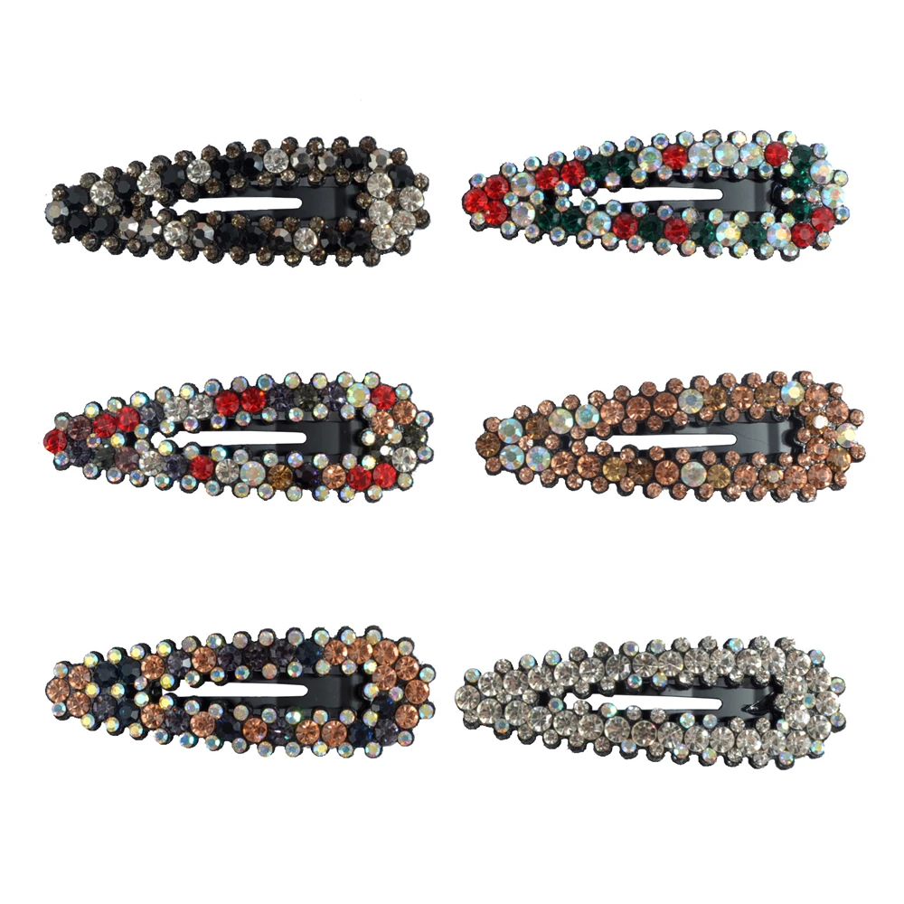Fashion Colorful Crystal Beads Hair Clips Geometric Rhinestones Waterdrop Hairpin Barrettes Weddings Headdwear Hair Accessories Fashion Colorful Crystal Beads Hair Clips Geometric Rhinestones Waterdrop Hairpin Barrettes Weddings Headdwear Hair Accessories