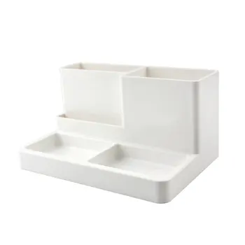 

Plastic Pen Pencil Holders Desktop Storage Box Organizer Multifunctional Office Accessories 3 Colors Drop Shipping