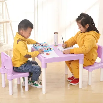

Folding Children Table Chair Baby Learning Tables Chair Set Children Plastic Table Toy Game Table Kids Desk Cute#H