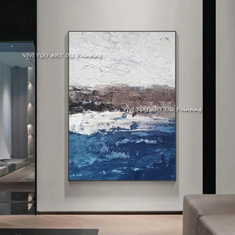 

100% ручная роспись, Искусственный ландшафт, картина маслом ручной работы для гостиной, спальни, художественное оформление для дома