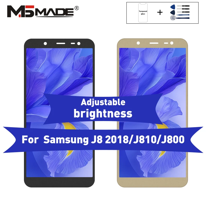

Adjustable brightness J810 LCD For samsung J810 galaxy J8 Display J800 J800FN J810F J810Y J810 LCD Touch Screen Digitizer