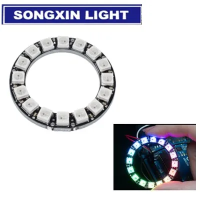 16 каналов WS2812 WS2812B WS 2811 5050 RGB СВЕТОДИОДНЫЙ модуль панели лампы 5 в бит Радужный светодиодный точный|5050 rgb led|5050