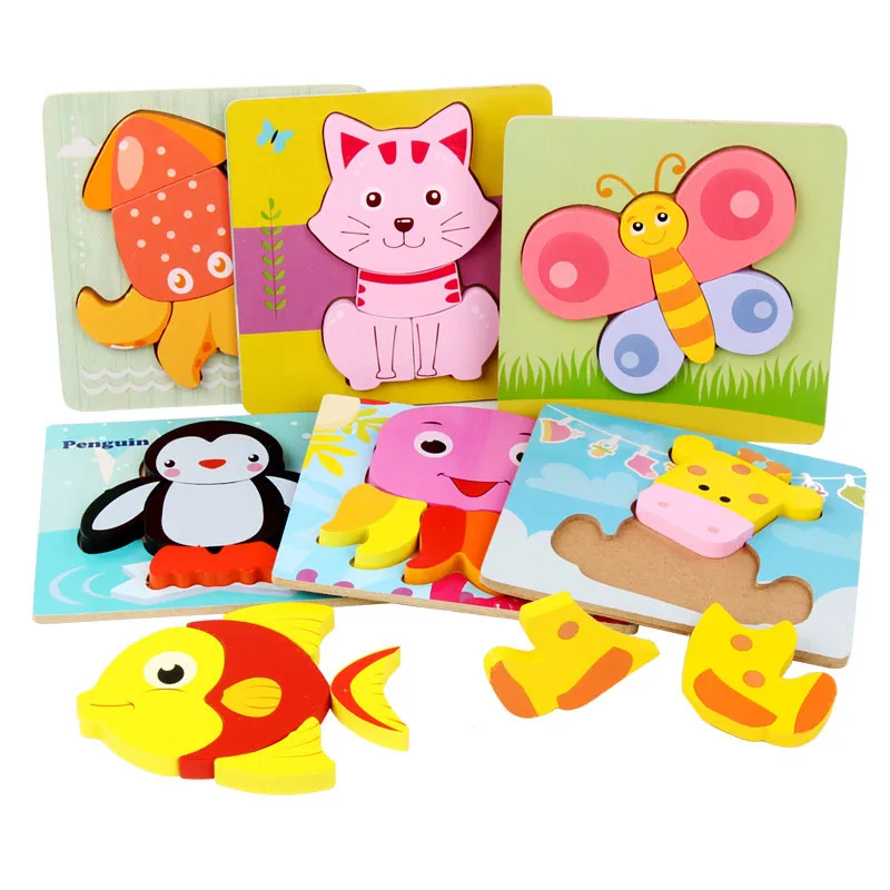 Puzzle Wooden Toys Building For Baby Early Educational (3)